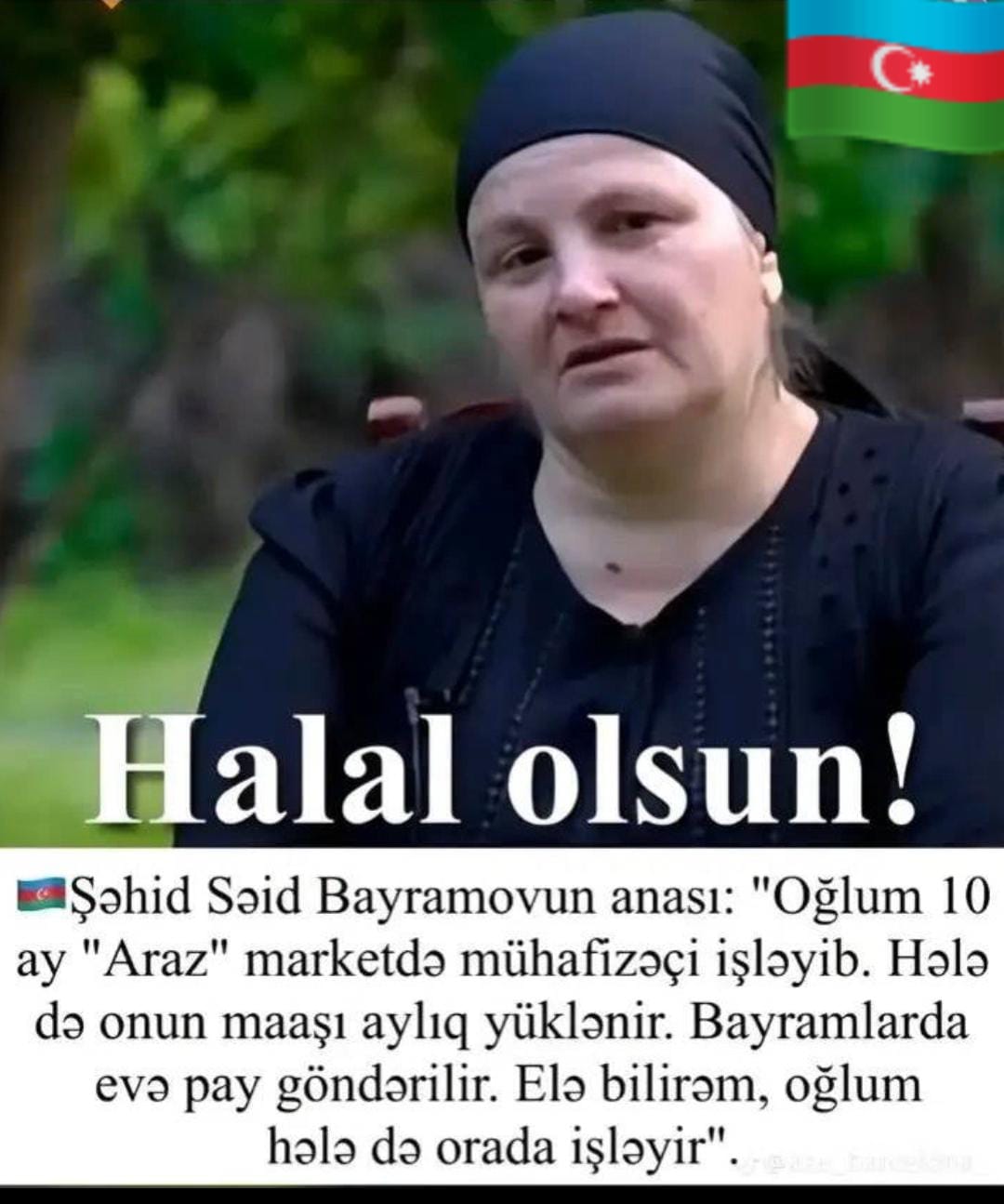 Halal olsun Araz market rəhbərliyinə