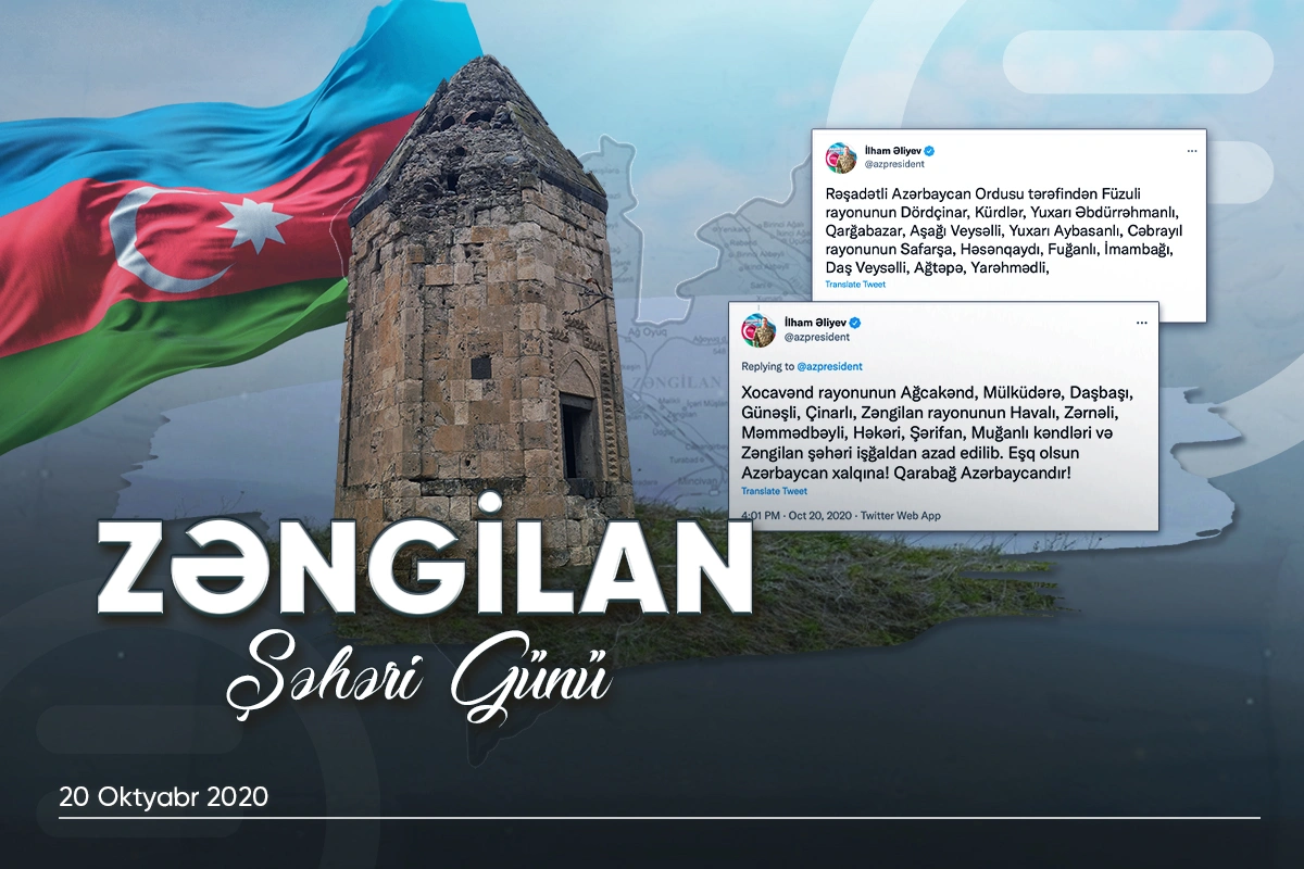 Zəngilan şəhərinin işğaldan azad edilməsindən beş il ötür