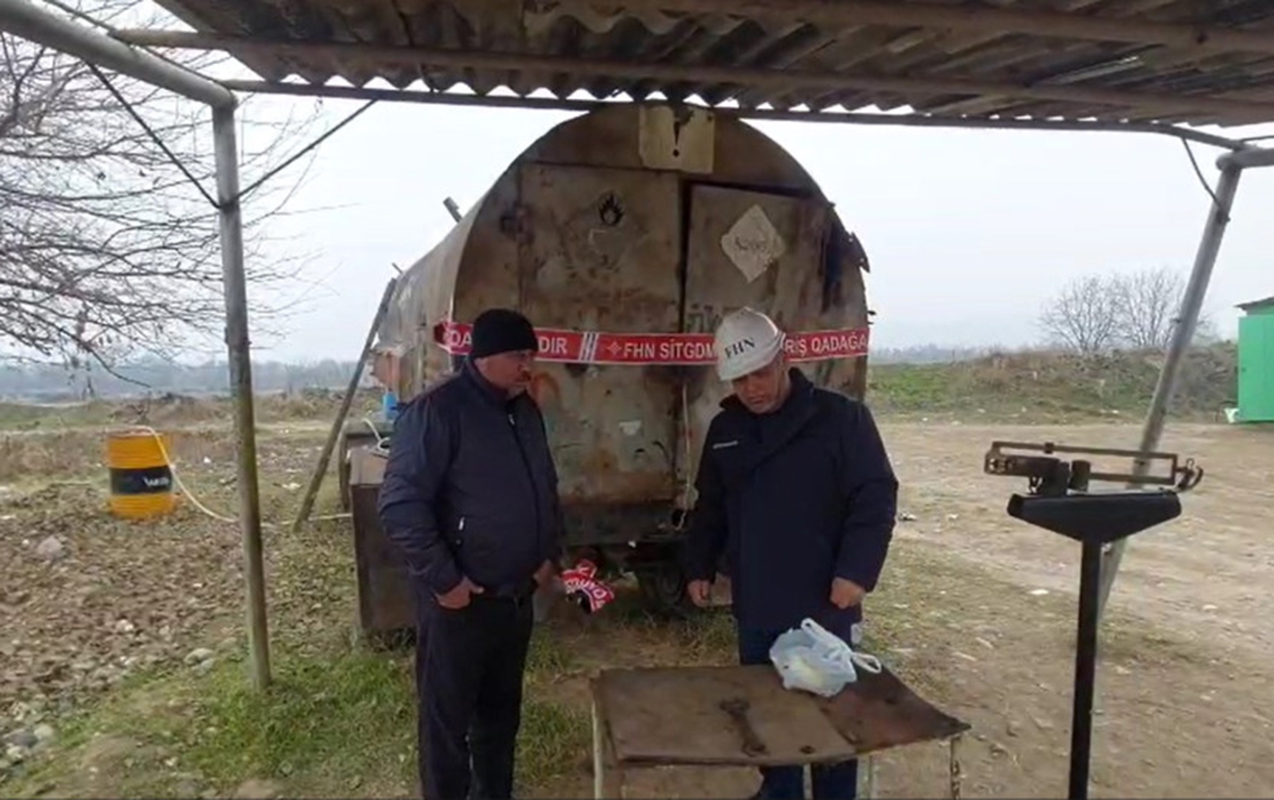 Qanunsuz işləyən maye qazdoldurma məntəqəsinin istismarı dayandırıldı - Video