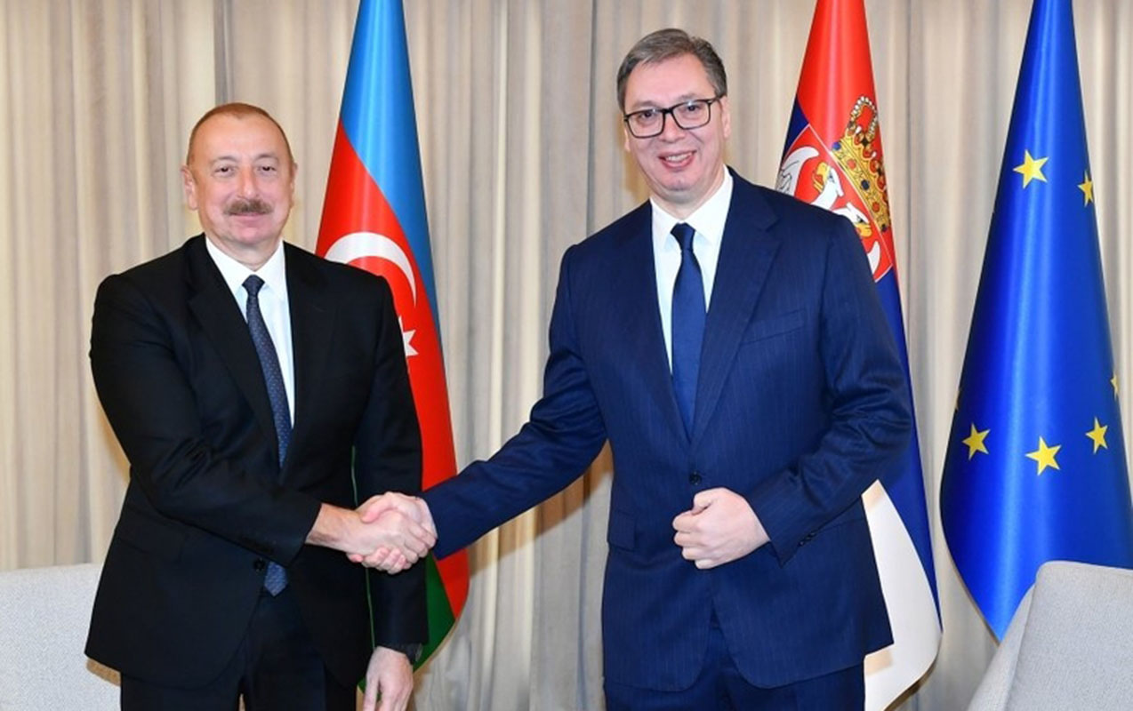 İlham Əliyev və Vuçiç mətbuata bəyanatla çıxış etdilər