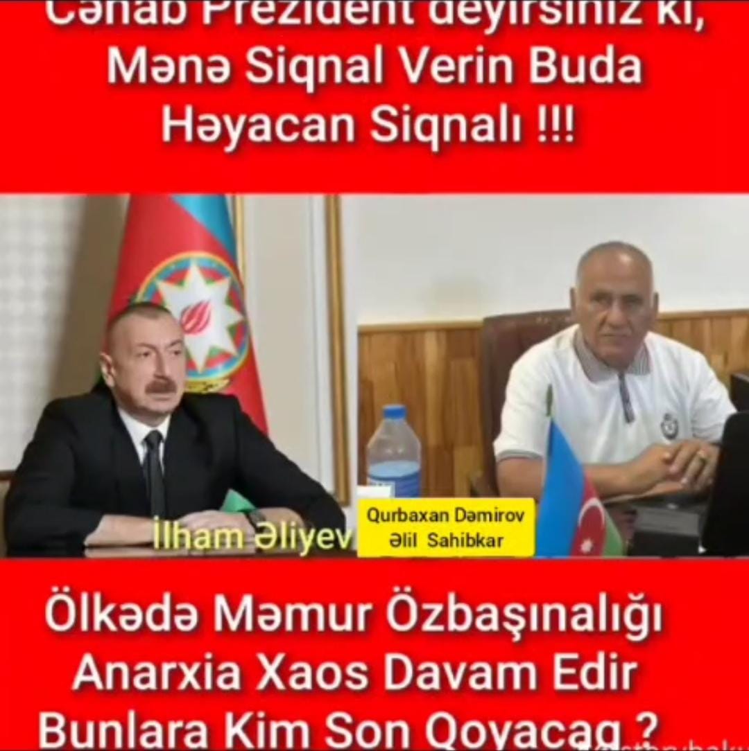 Ölkədə məmur özbaşınalığı anarxia xaos davam edir bunlara kim son qoyacaq?