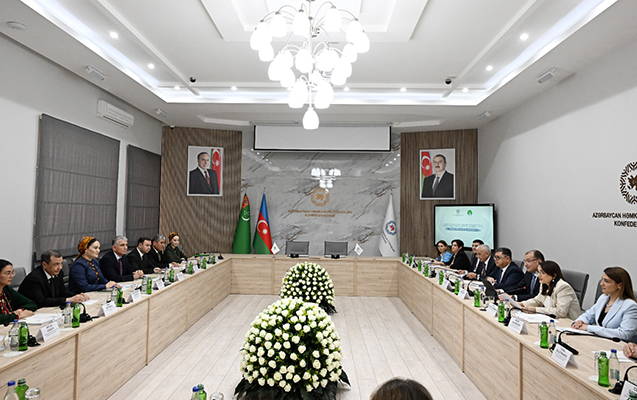 Azərbaycan və Türkmənistan həmkarlar ittifaqları memorandum imzaladı - Fotolar